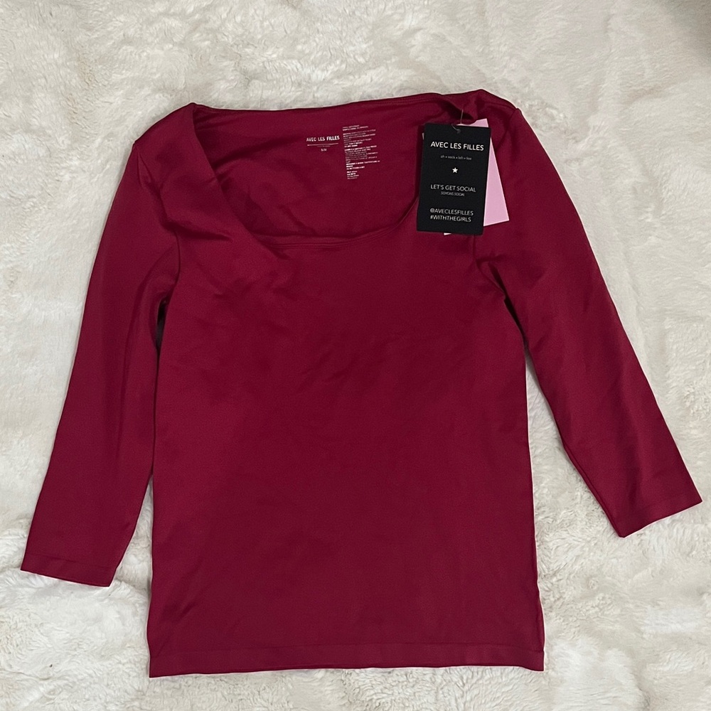 Avec Les Filles Women's Pink Long Sleeve Top